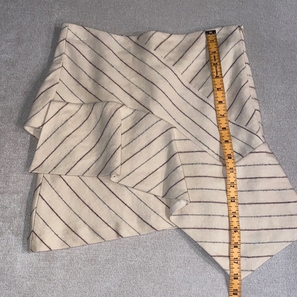 Isabel Marant Kimura Asymmetric Striped Ruffle Mini Skirt Size S - Picture 10 of 12